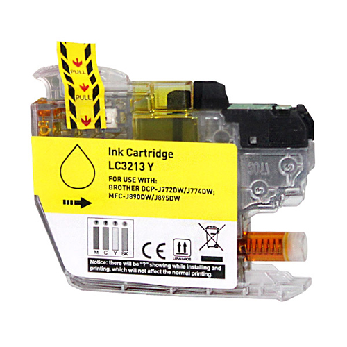 tinta compatible brother lc3213 amarillo