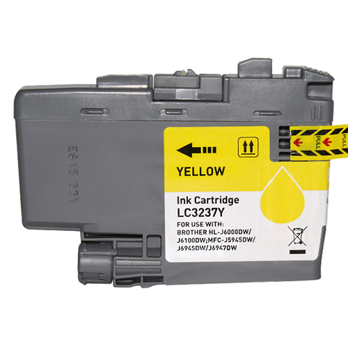 tinta compatible brother lc3237 amarillo