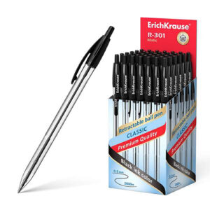 ErichKrause R 301 Matic Boligrafo Retractil Punta de Bola 1.0mm negro
