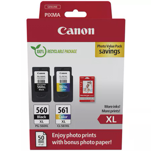 Canon PG560XL Negro CL561XL Color Pack 2 Cartuchos