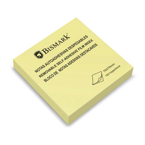 Bismark bloc notas adhesivas 76x76 amarillo