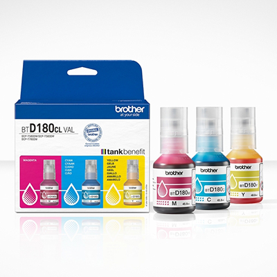 Tinta Original Brother Btd180clval Cian Magenta Amarillo