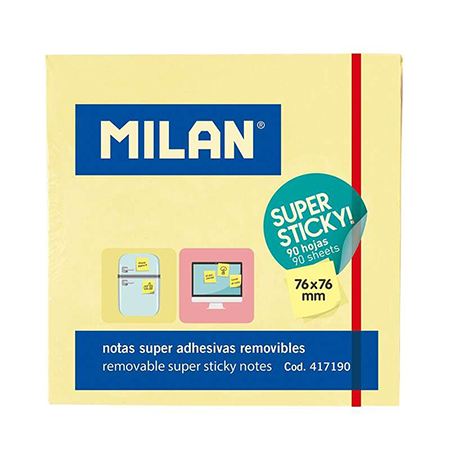 Milan Bloc De 90 Notas Super Adhesivas 76x76