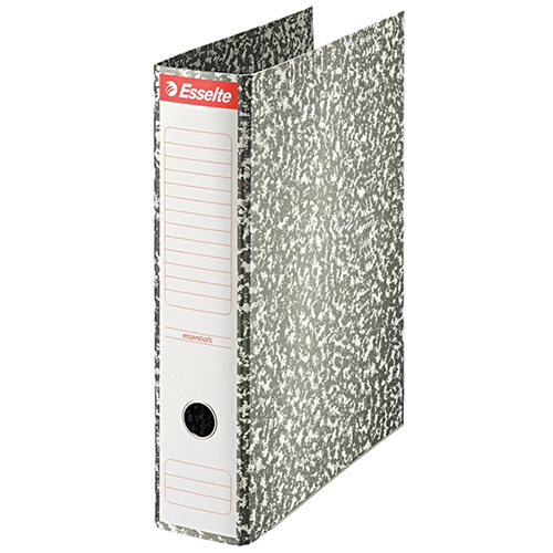Esselte archivador de palanca folio 75mm gris jaspeado 2