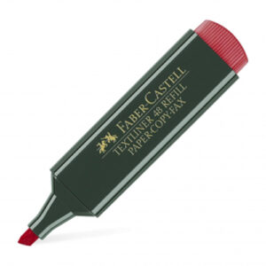 faber castell marcador fluorescente rojo